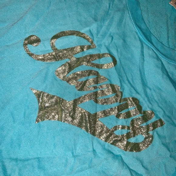 Zadig & Voltaire  spring happy glitter graphic crew top blue designer fall - Picture 4 of 6